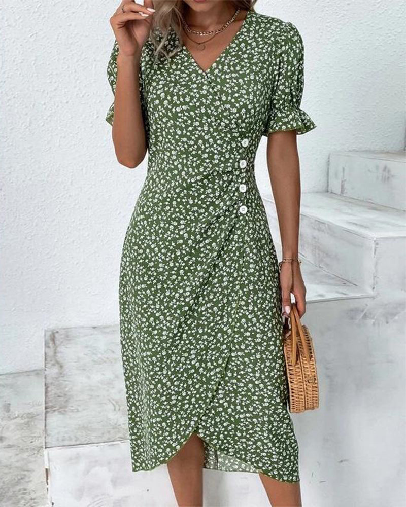 Miriam™ | gebloemde midi-jurk