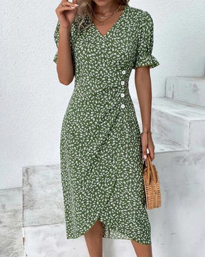 Miriam™ | gebloemde midi-jurk