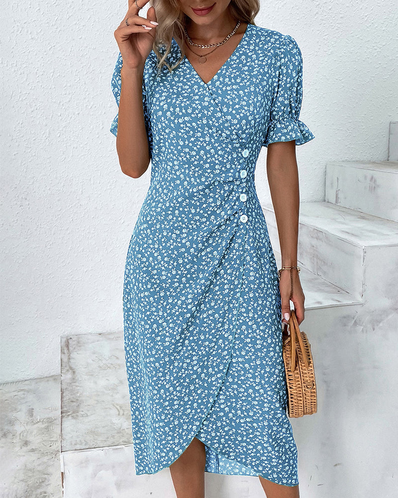 Miriam™ | gebloemde midi-jurk