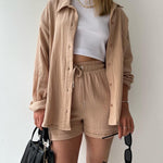 MRS. KENNEDY™ - Lässiges Baumwoll-Loungewear-Set