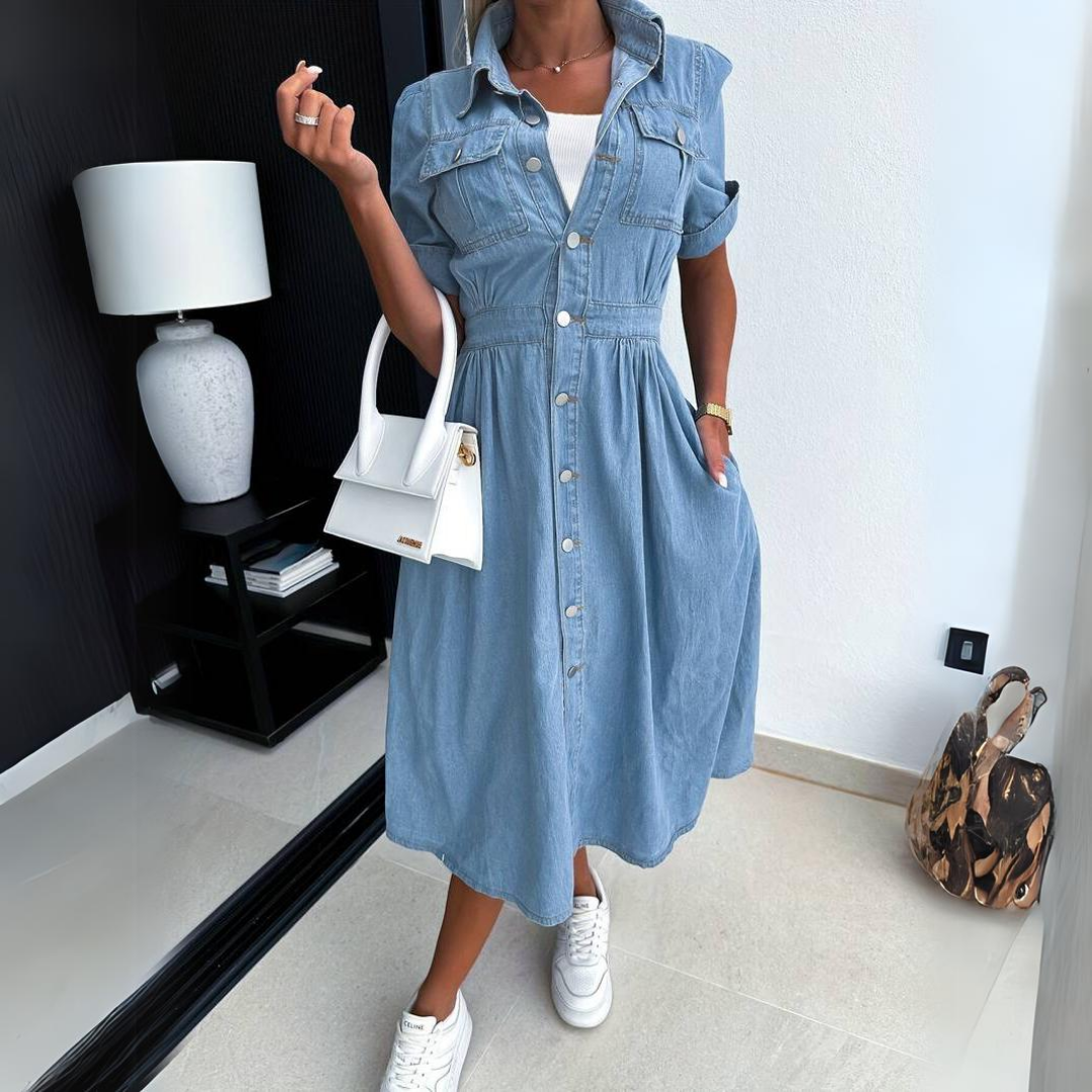 Elise™ | Trendy denim jurk