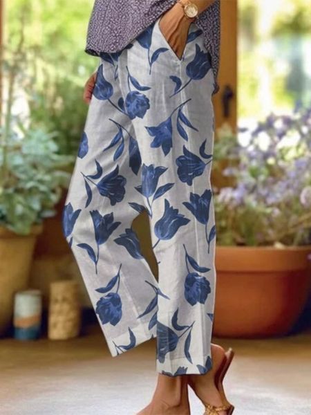 Flora | Zomerbroek met bloemen