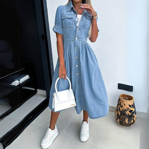 Elise™ | Trendy denim jurk