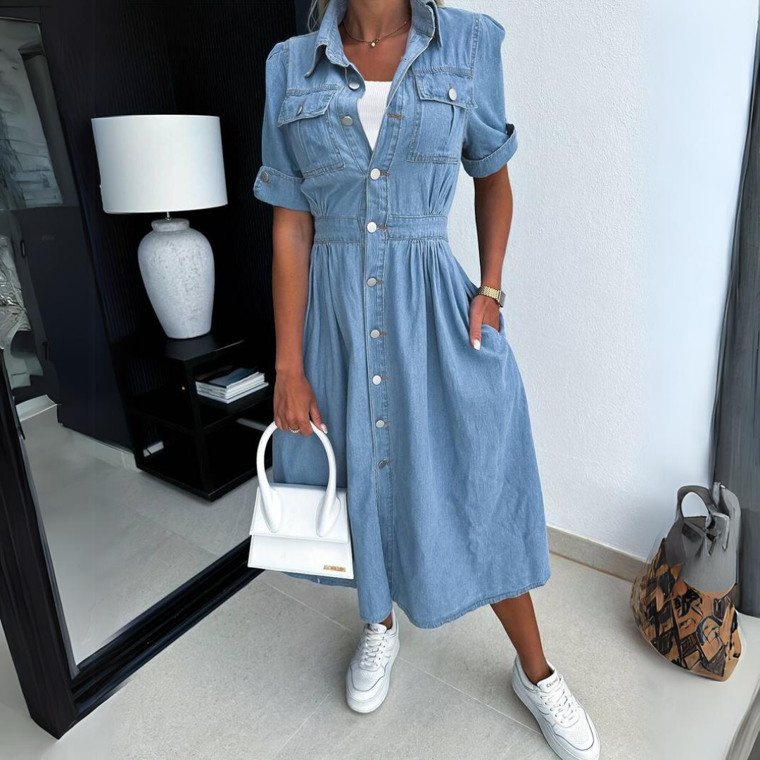 Elise™ | Trendy denim jurk