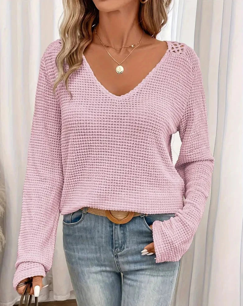 Esmee™ | gebreide V-hals shirt
