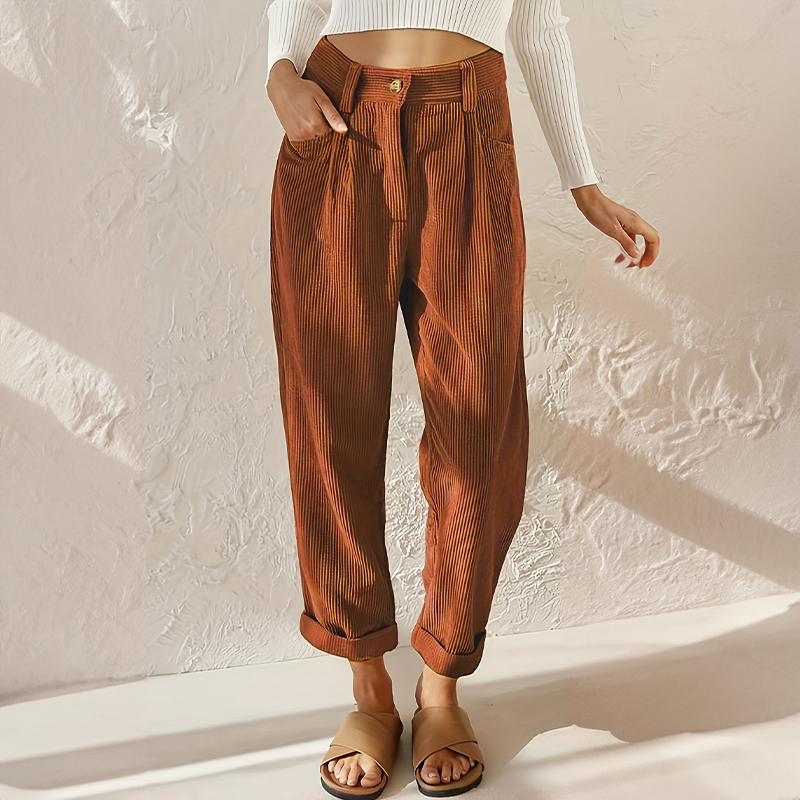 Elise™ | Casual fluwelen broek