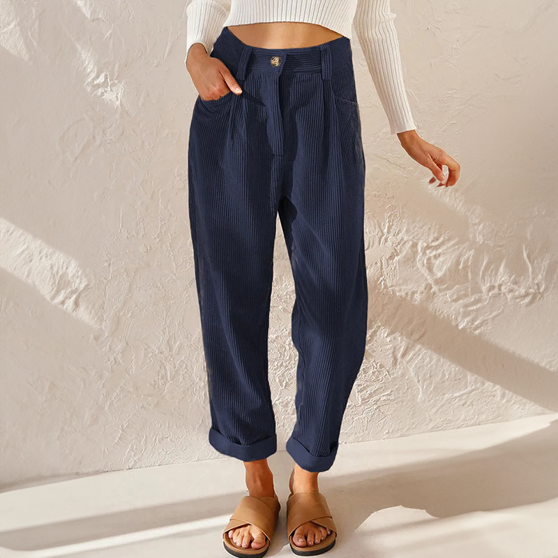 Elise™ | Casual fluwelen broek