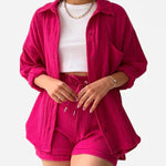 MRS. KENNEDY™ - Lässiges Baumwoll-Loungewear-Set