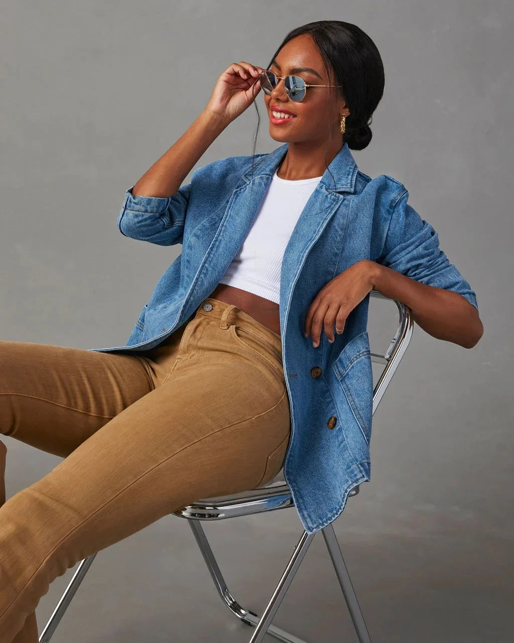 Mette™ | Denim Blazer