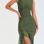 ROZZ™ midi-jurk met ruches