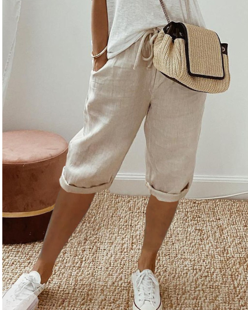 Lily™ | Linnen damesshort