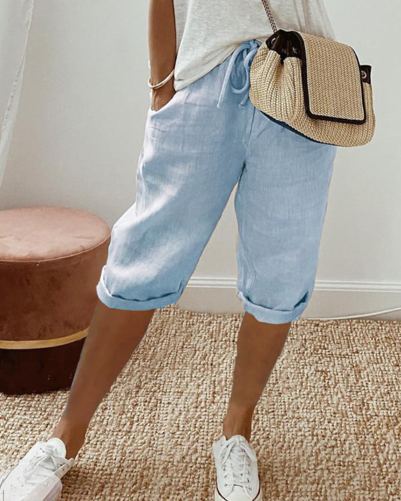 Lily™ | Linnen damesshort