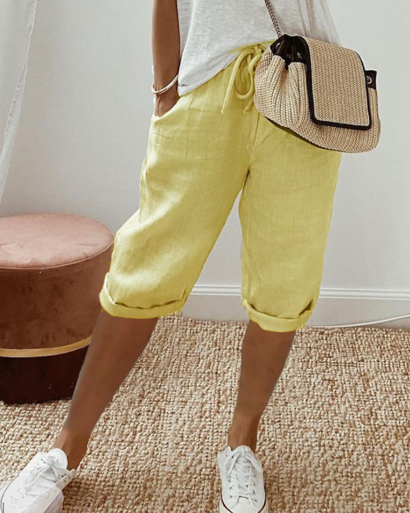 Lily™ | Linnen damesshort