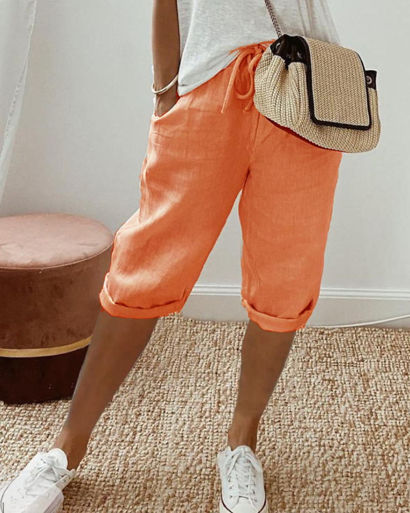 Lily™ | Linnen damesshort
