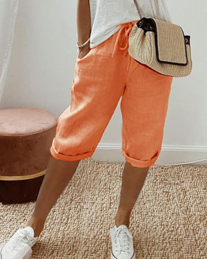 Lily™ | Linnen damesshort