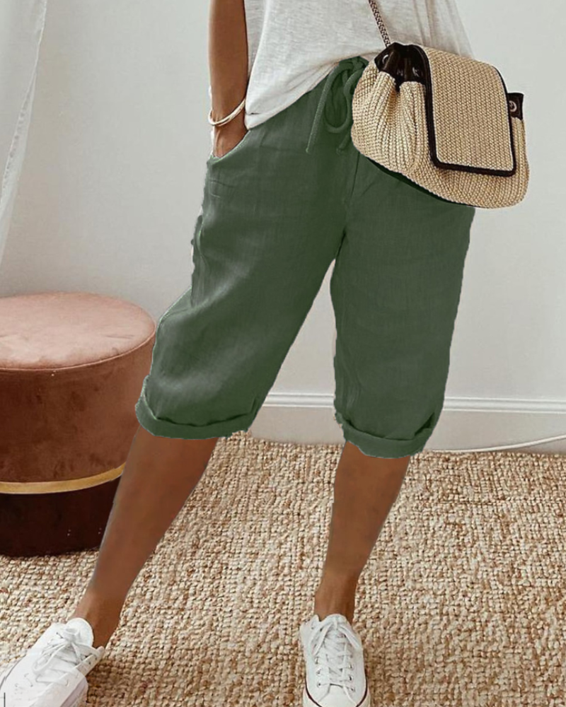 Lily™ | Linnen damesshort