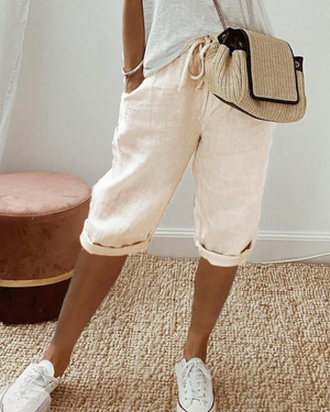 Lily™ | Linnen damesshort