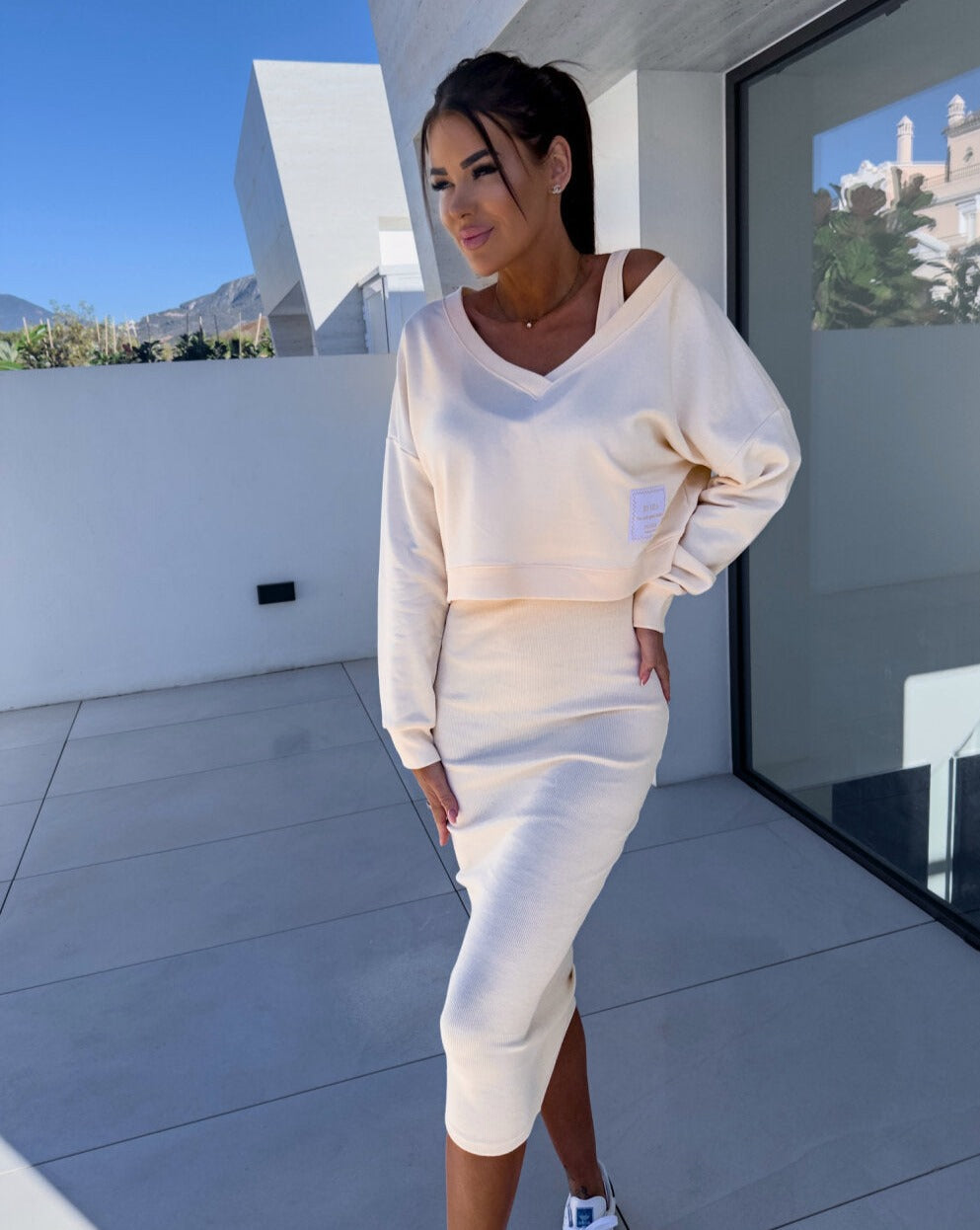 Andrea™ - Casual sweatshirt en jurk set