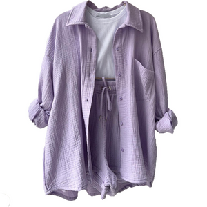 MRS. KENNEDY™ - Lässiges Baumwoll-Loungewear-Set