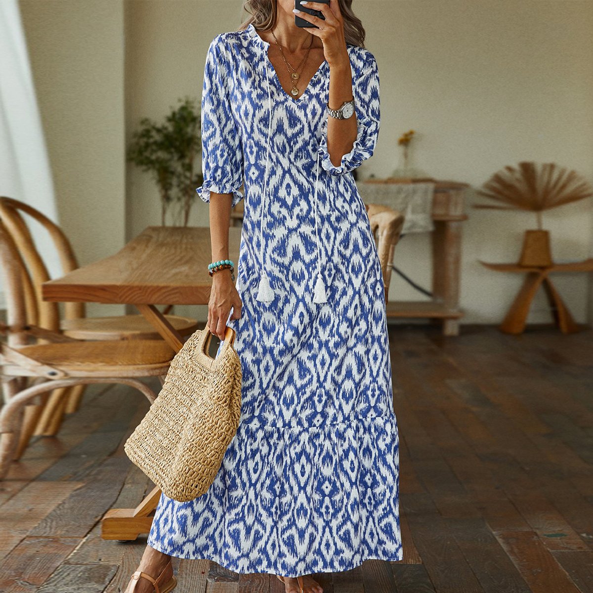 Ellie™ - Maxi-jurk met print