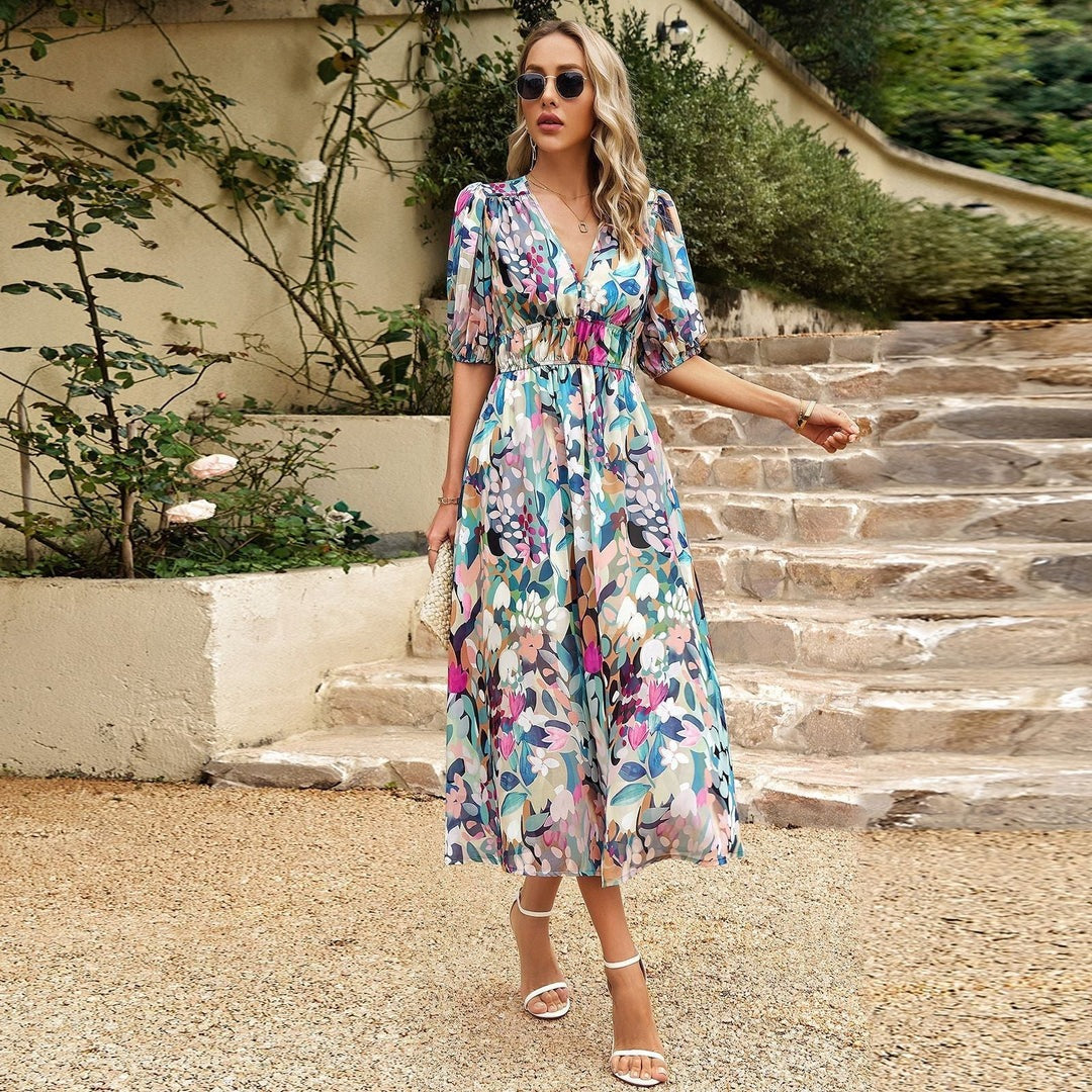 Kelly™ | Bloesem midi-jurk