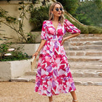 Kelly™ | Bloesem midi-jurk