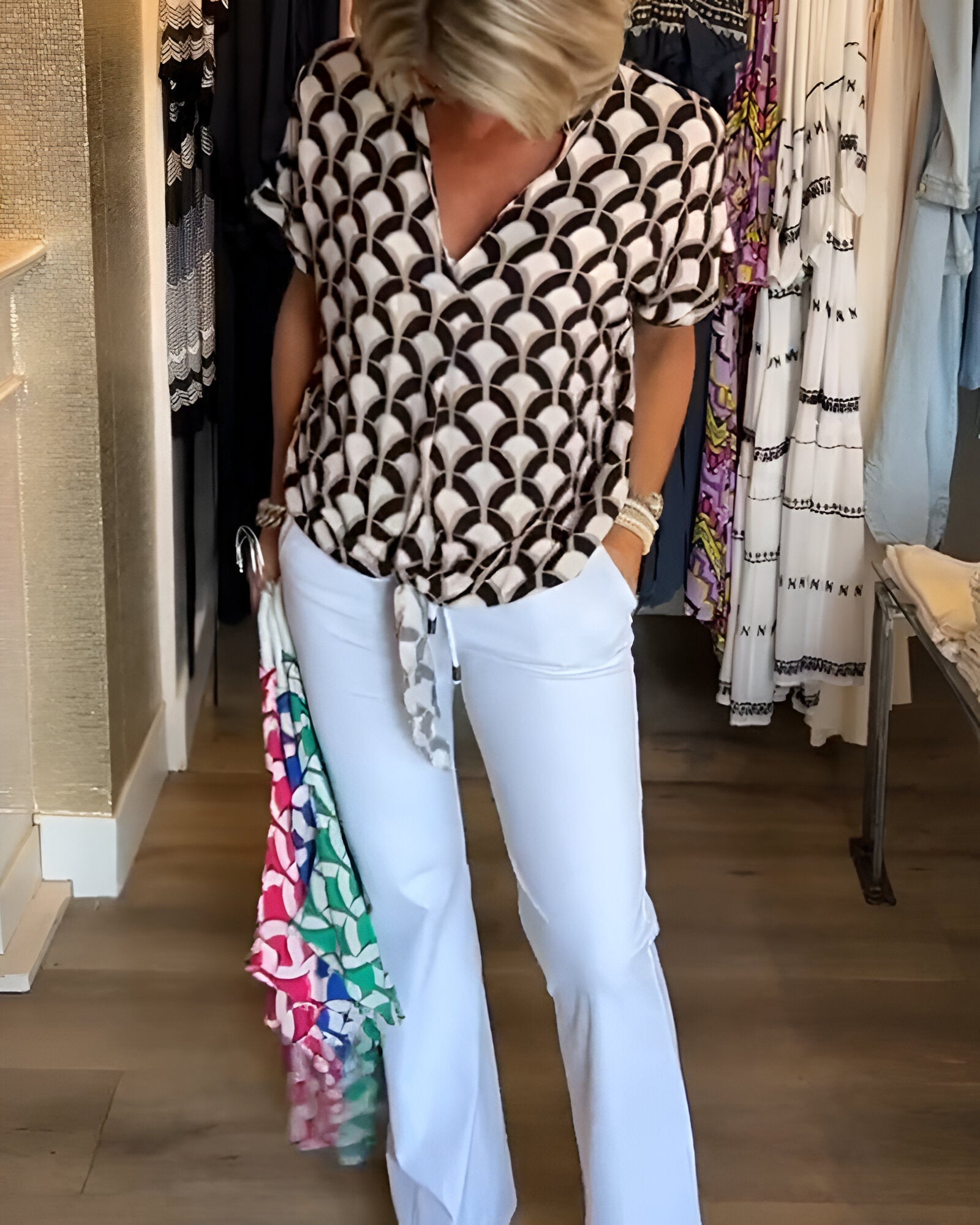 Wendy™ | Casual top met V-hals