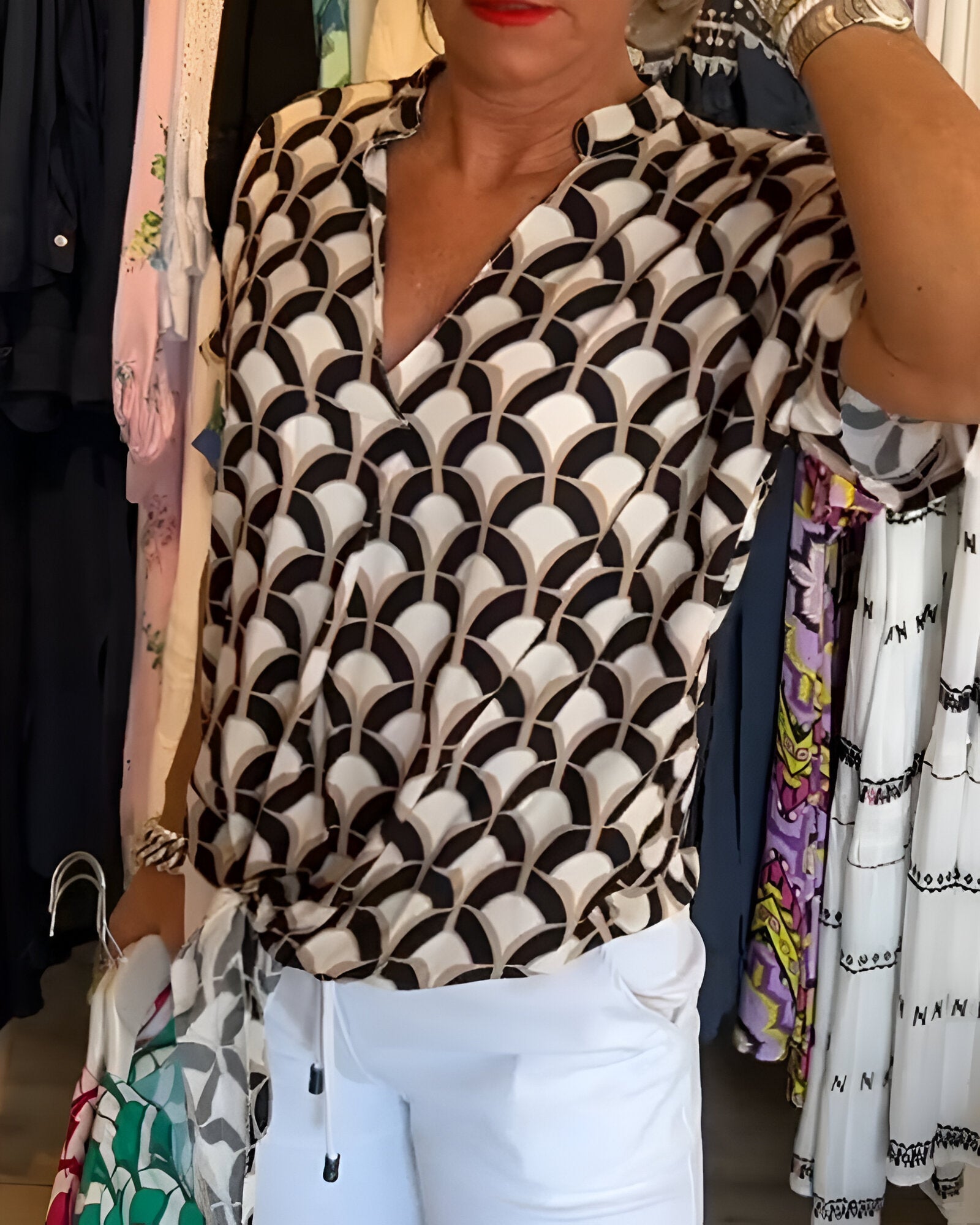 Wendy™ | Casual top met V-hals