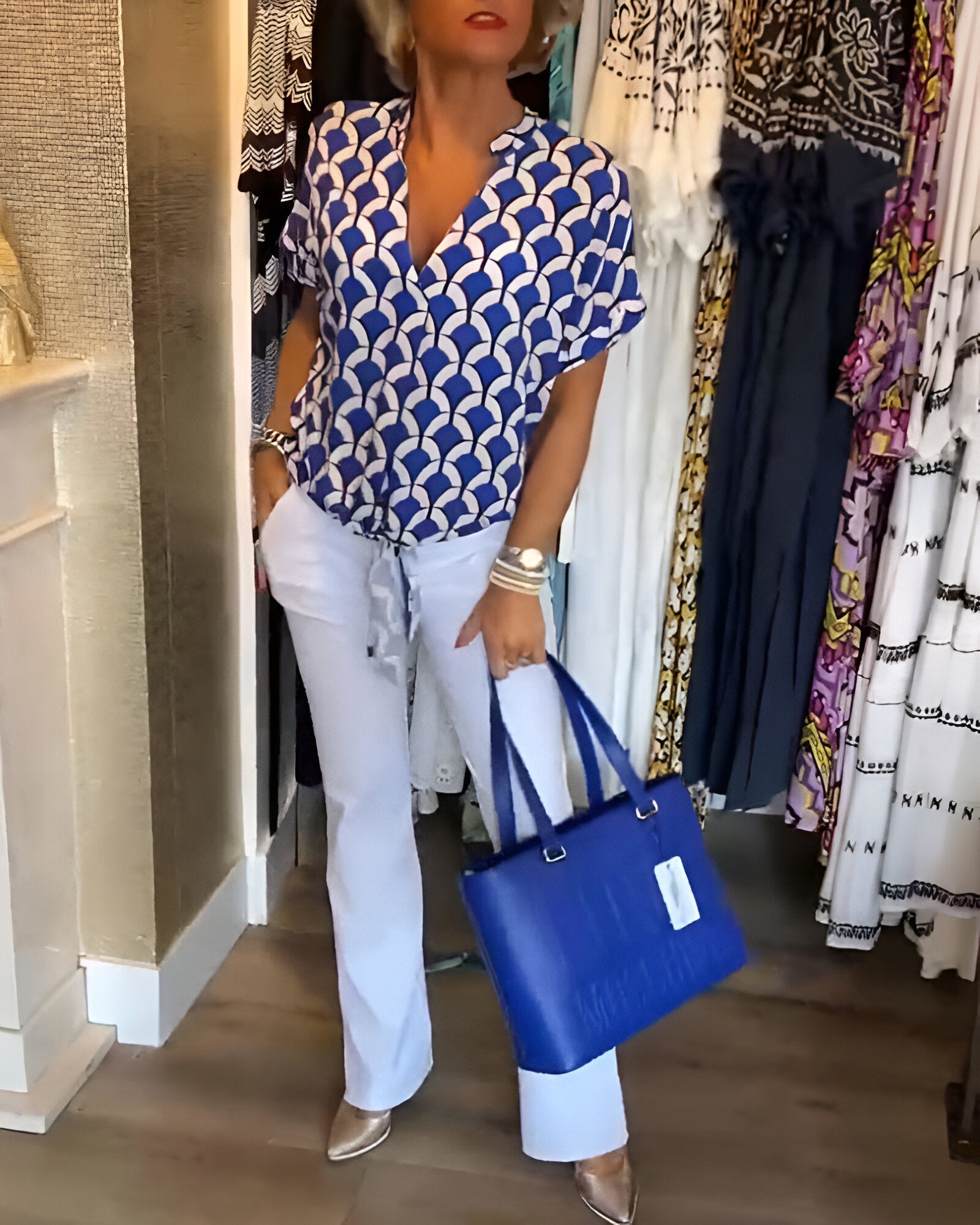 Wendy™ | Casual top met V-hals