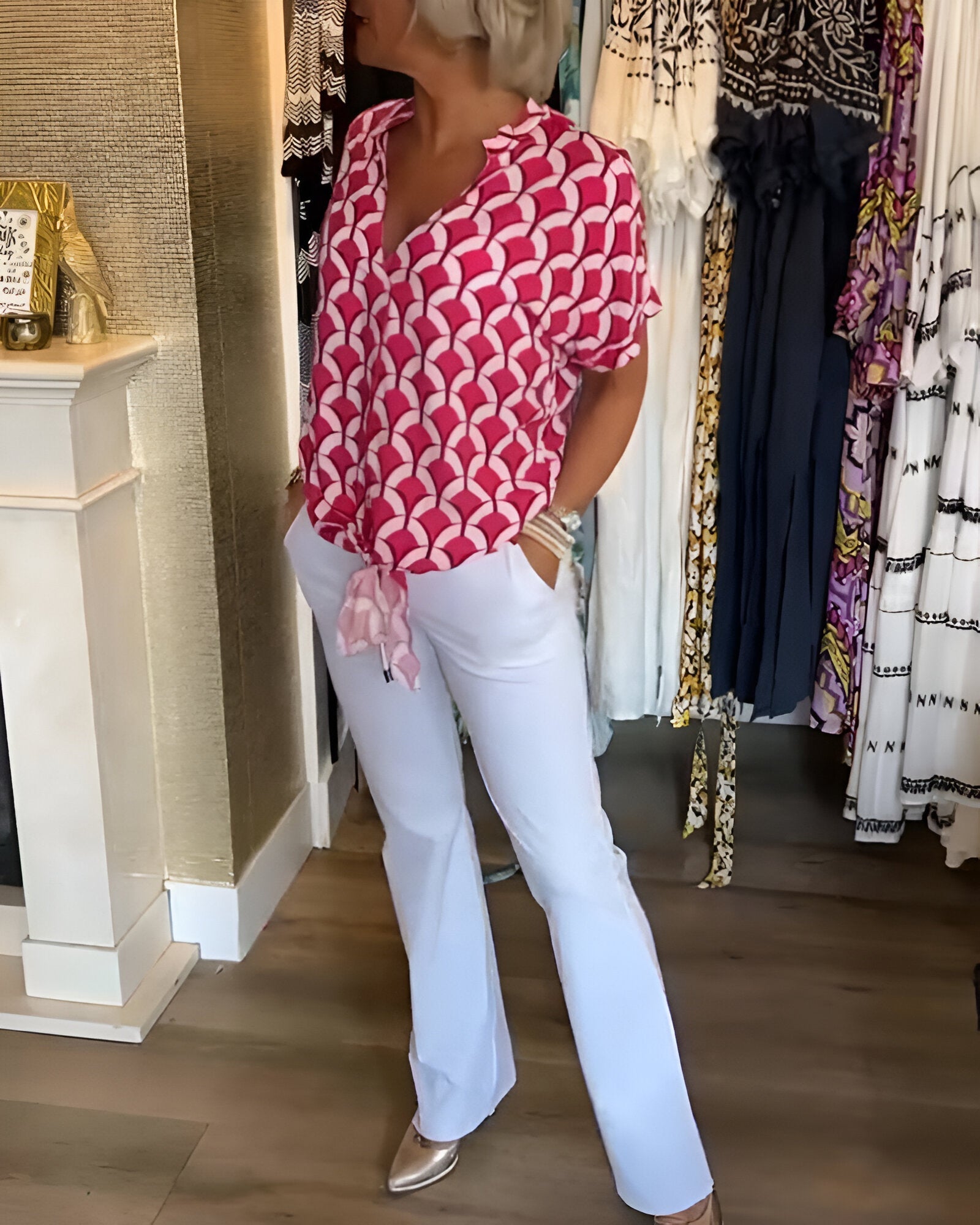 Wendy™ | Casual top met V-hals