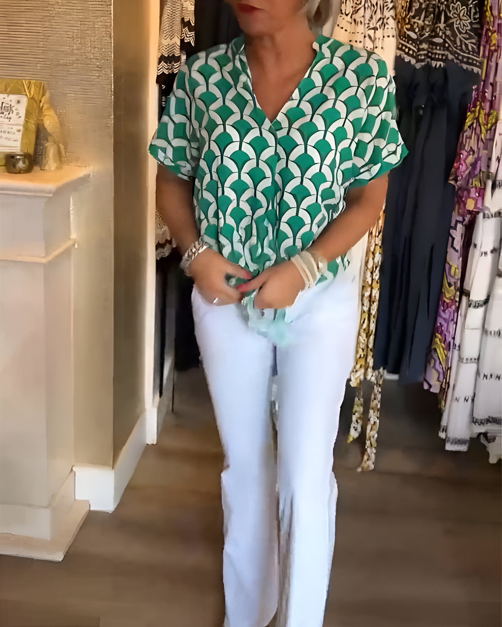 Wendy™ | Casual top met V-hals