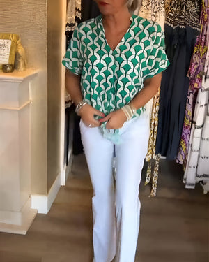 Wendy™ | Casual top met V-hals