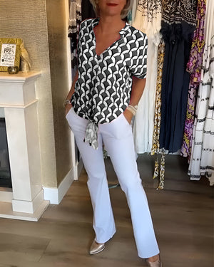 Wendy™ | Casual top met V-hals