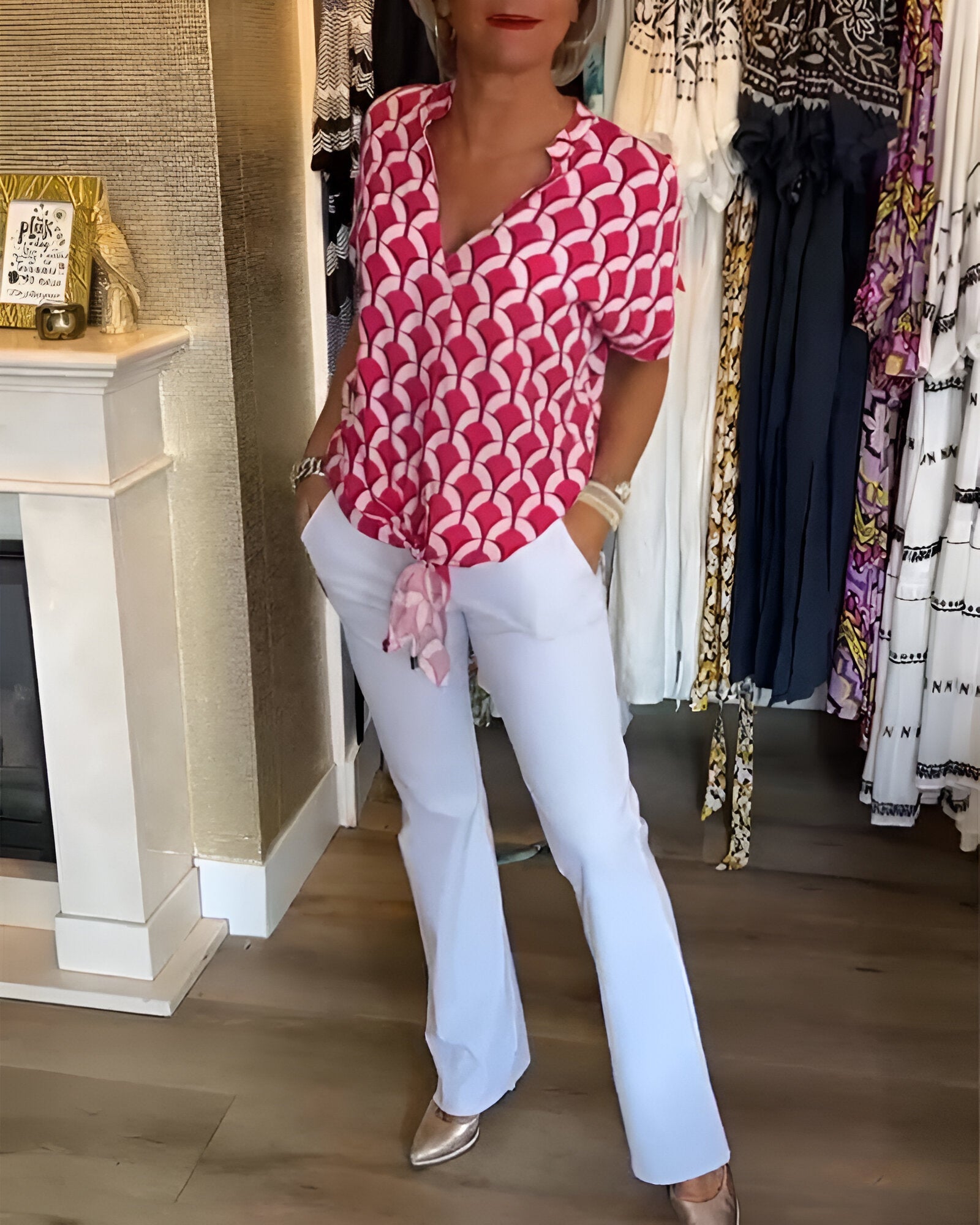 Wendy™ | Casual top met V-hals