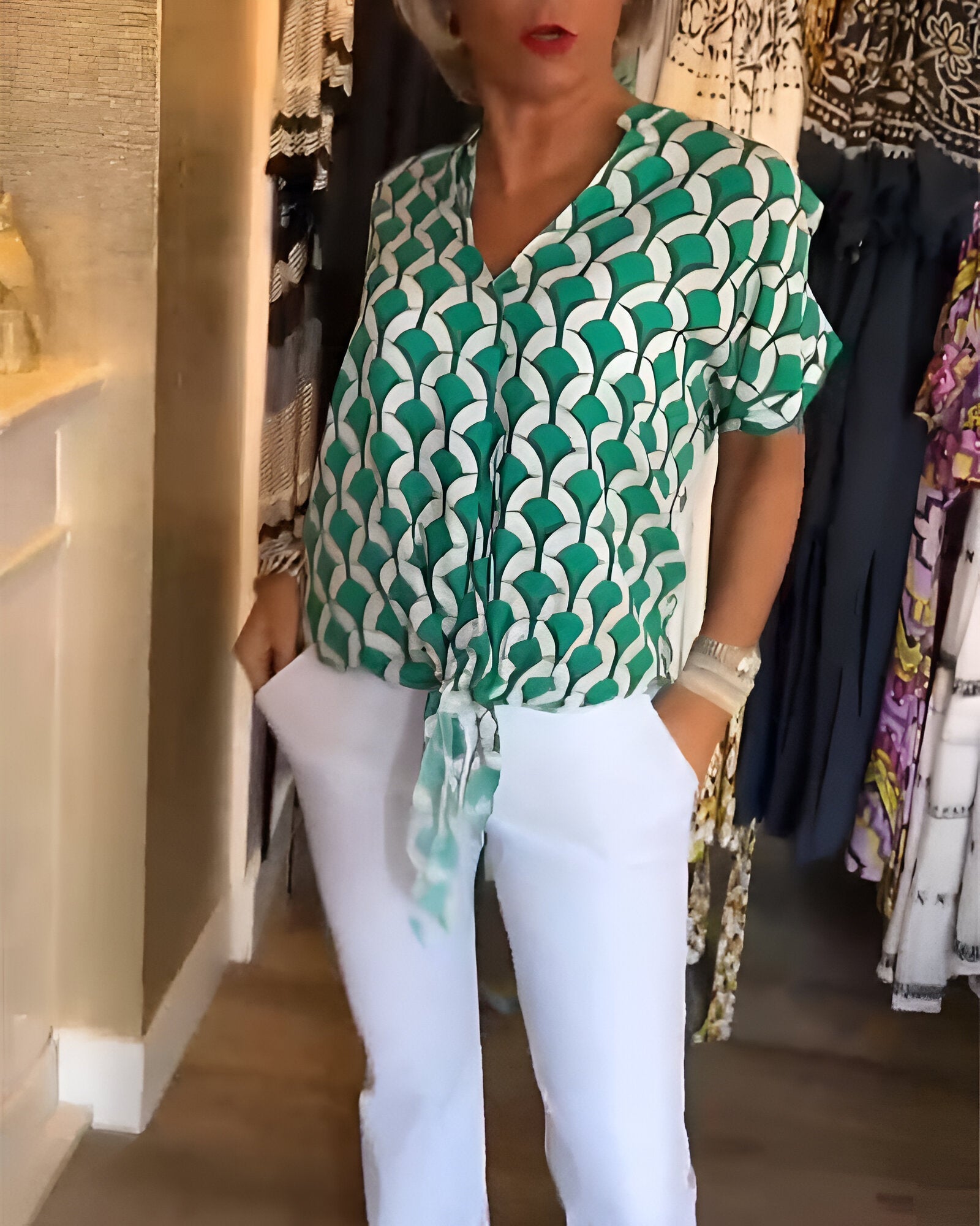 Wendy™ | Casual top met V-hals