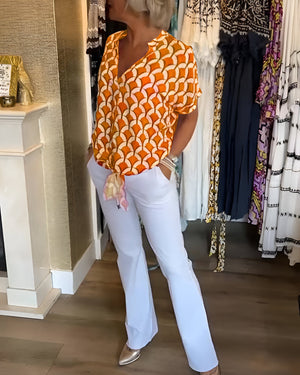 Wendy™ | Casual top met V-hals